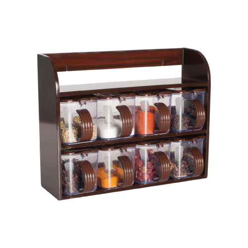 Fine Wood Kitchen Spice Rack (8 in 1)
